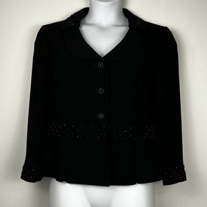 Tahari Arthur S Levine Vintage Size 14 Black Women's Blazer Jacket